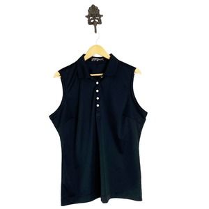 NIKE Dri-Fit Black Sleeveless Polo XL